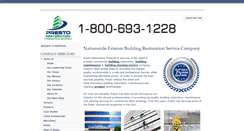 Desktop Screenshot of prestobuildingrestoration.com