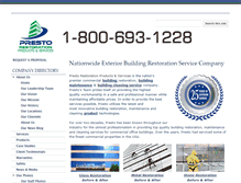 Tablet Screenshot of prestobuildingrestoration.com